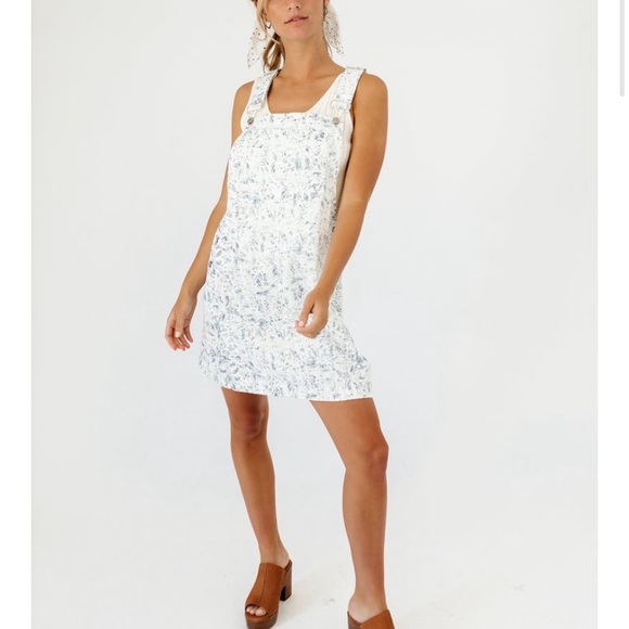 Light blue/white “Shirtalls” aka a dress/overall - Picture 1 of 2